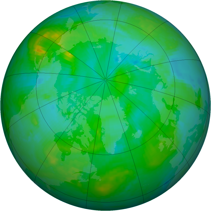 Arctic ozone map for 02 August 2000